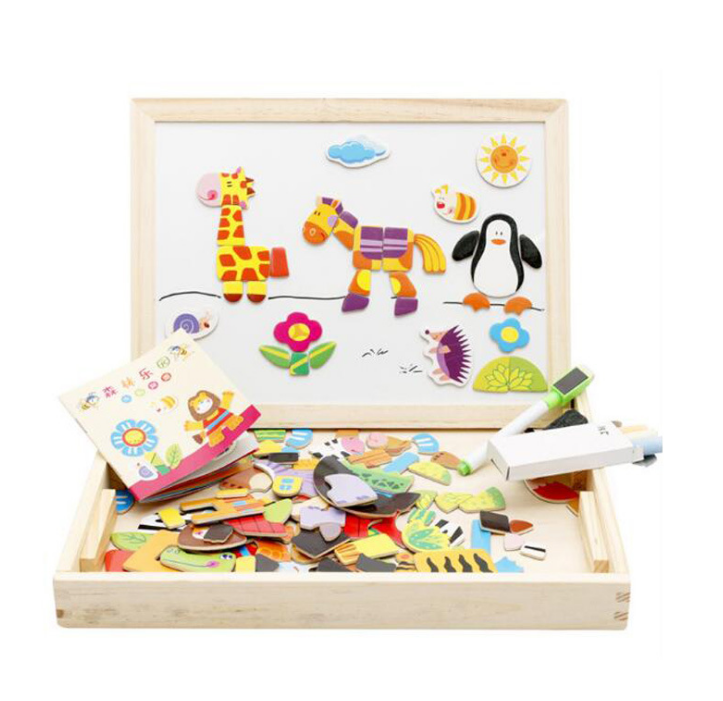 Kids Magnetic Art Easel Animal Puzzle Set-3