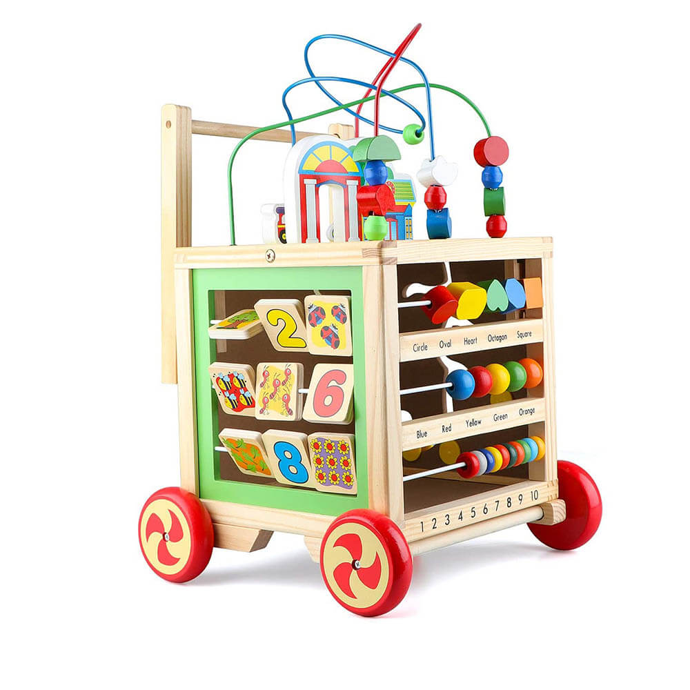 Multifunctional wooden walking aid-0