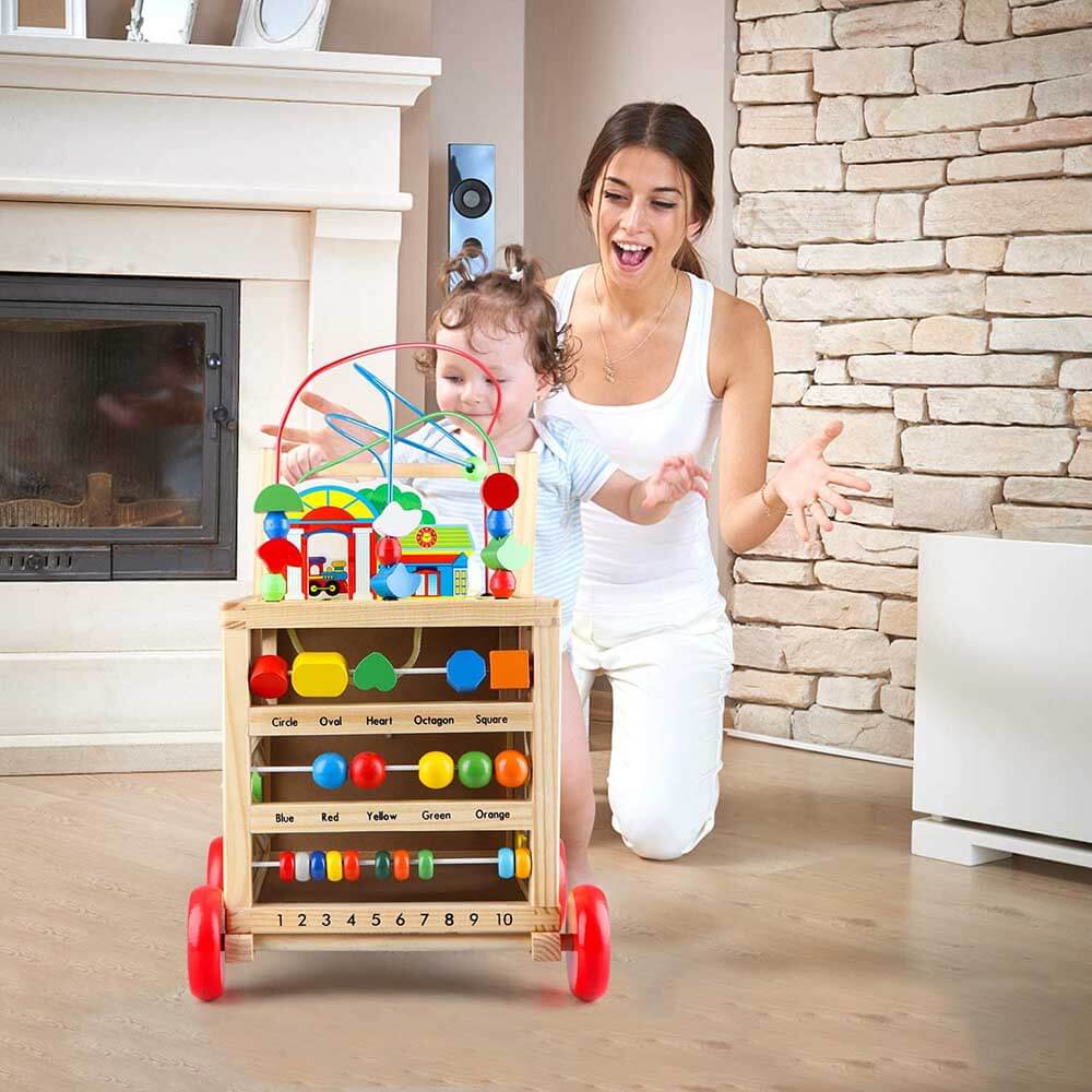 Multifunctional wooden walking aid-4